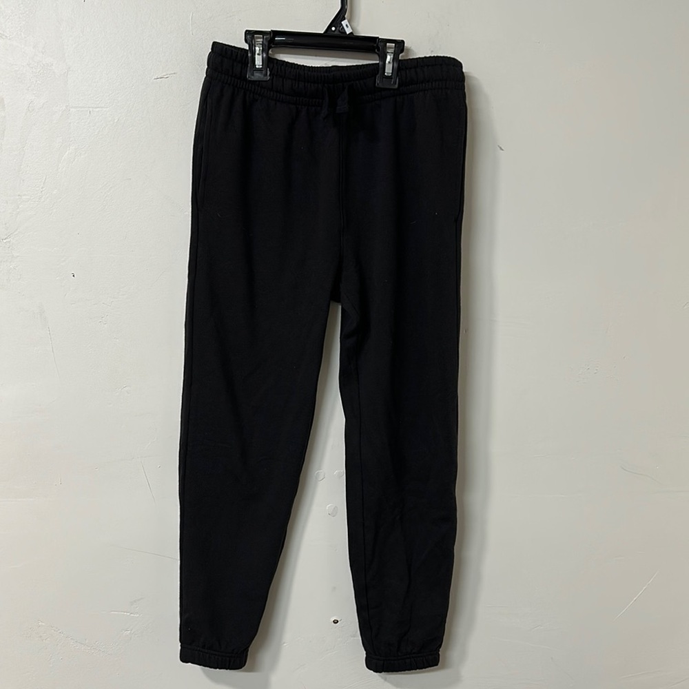 Athletic Works Black Sweatpants with Tapered Fit and Elastic Waistband